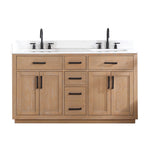 Load image into Gallery viewer, Gavino 60&quot; Double Bathroom Vanity with Composite Stone Countertop
