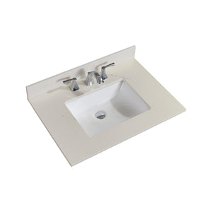 Belluno Single Sink Bathroom Vanity Countertop in Milano White