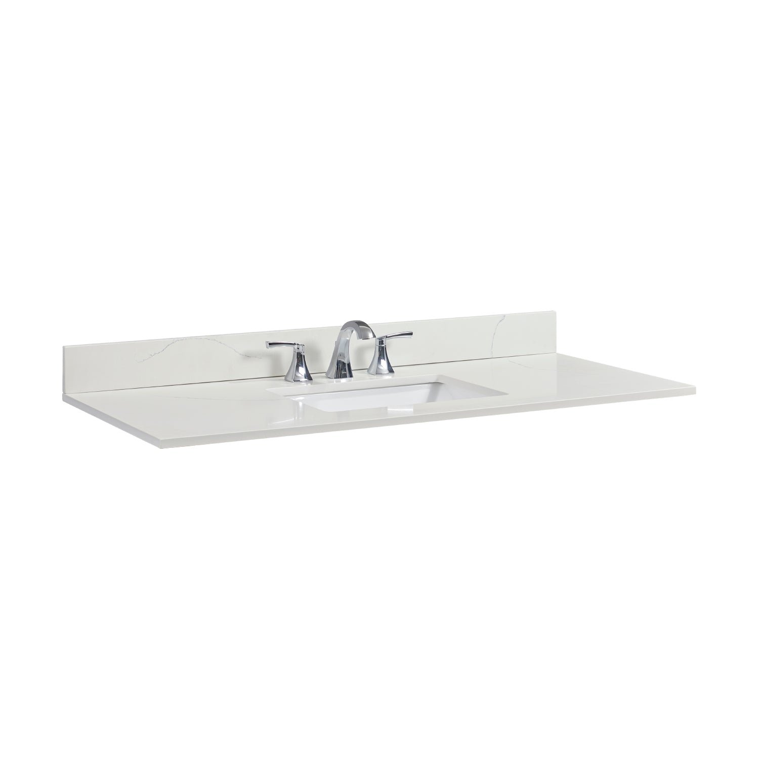 Belluno Single Sink Bathroom Vanity Countertop in Milano White – Altair ...