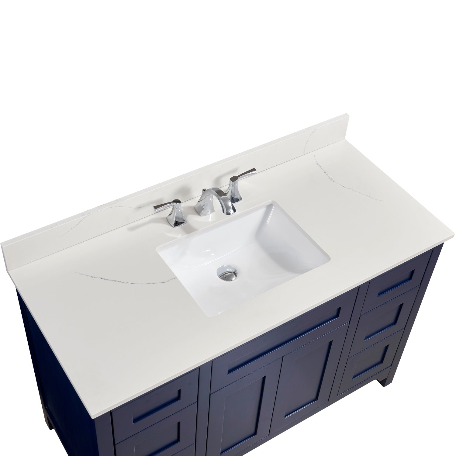 Belluno Single Sink Bathroom Vanity Countertop in Milano White