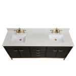 Load image into Gallery viewer, Belluno Double Sink Bathroom Vanity Countertop in Milano White
