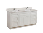 Load image into Gallery viewer, Belluno Double Sink Bathroom Vanity Countertop in Milano White
