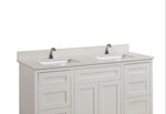 Load image into Gallery viewer, Belluno Double Sink Bathroom Vanity Countertop in Milano White
