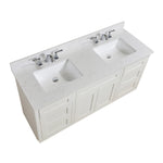 Load image into Gallery viewer, Frosinone Double Sink Bathroom Vanity Countertop in Jazz White
