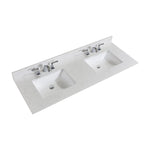 Load image into Gallery viewer, Frosinone Double Sink Bathroom Vanity Countertop in Jazz White
