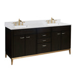 Load image into Gallery viewer, Frosinone Double Sink Bathroom Vanity Countertop in Jazz White
