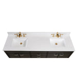 Load image into Gallery viewer, Frosinone Double Sink Bathroom Vanity Countertop in Jazz White
