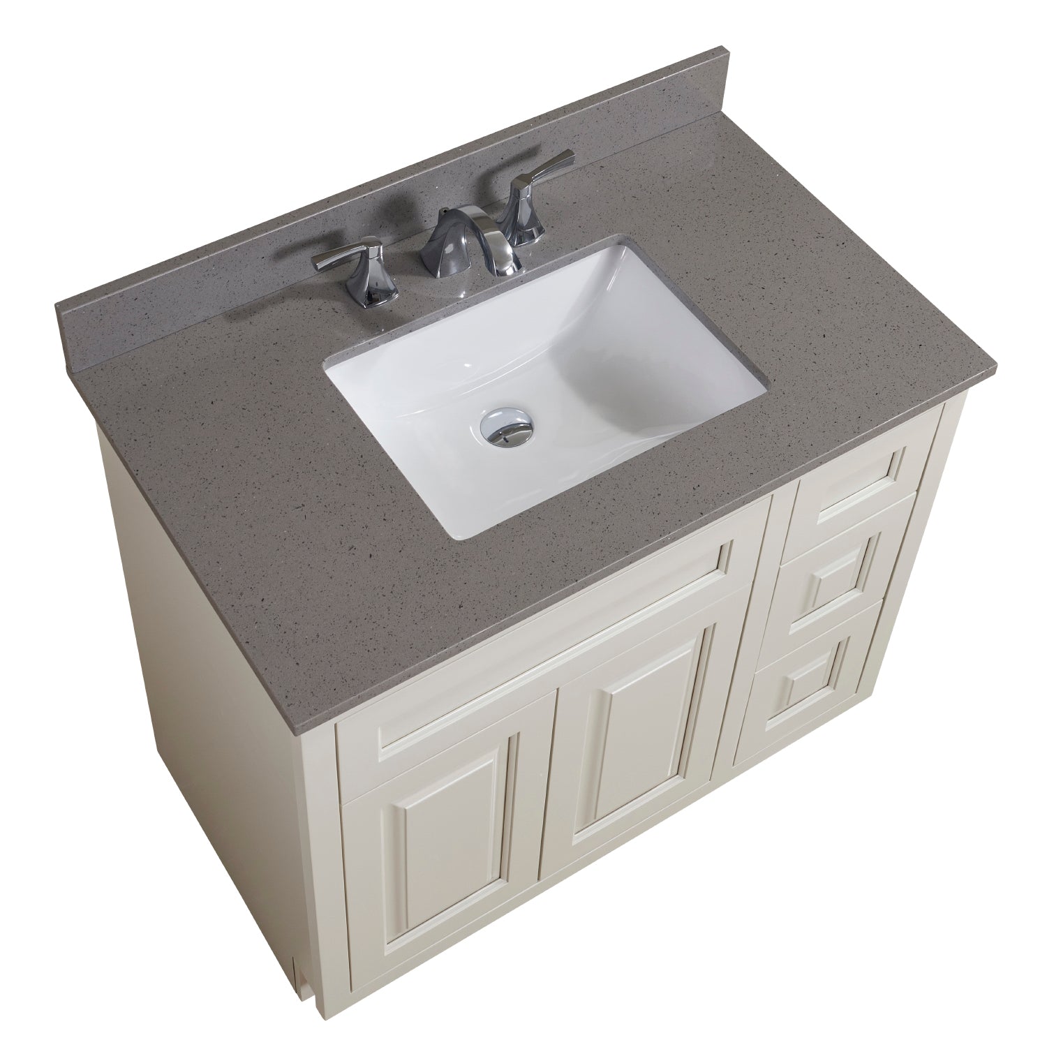 Imperia Single Sink Bathroom Vanity Countertop in Mountain Gray