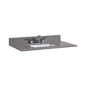 Imperia Single Sink Bathroom Vanity Countertop in Mountain Gray