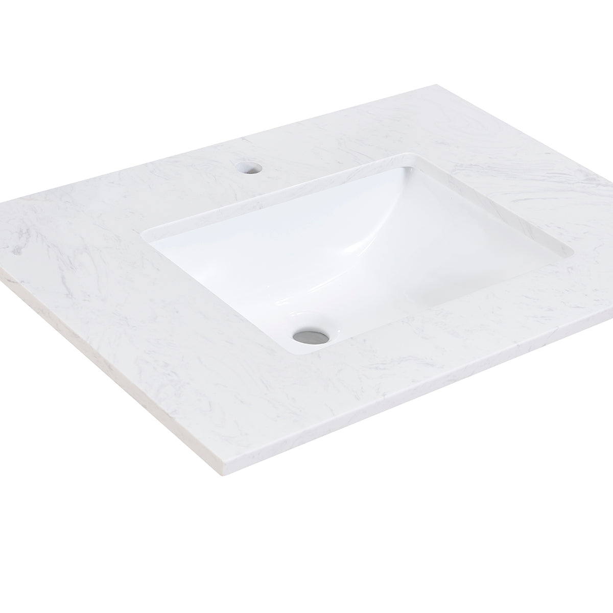 Salerno Single Sink Bathroom Vanity Countertop in Aosta White – Altair ...