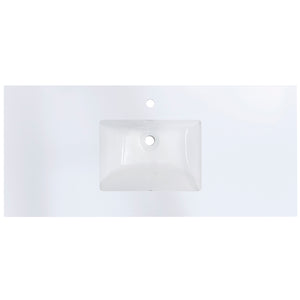 Viterbo Single Sink Bathroom Vanity Countertop in Snow White