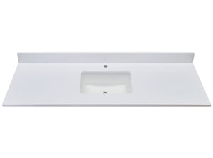 Viterbo Single Sink Bathroom Vanity Countertop in Snow White