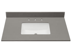 Madrid Single Sink Bathroom Vanity Countertop in Concrete Grey