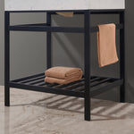 Load image into Gallery viewer, Merano 30&quot; Single Stainless Steel Vanity Console with Aosta White Stone Countertop
