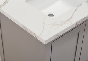 Eivissa Single Sink Bathroom Vanity Countertop in Calacatta White