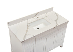 Eivissa Single Sink Bathroom Vanity Countertop in Calacatta White