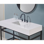 Load image into Gallery viewer, Edolo Stone effects Single Sink Vanity Top in Snow White Apron with White Sink
