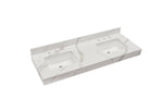Load image into Gallery viewer, Marseille 60&quot; Double Sink Bathroom Vanity Countertop in Calacatta White Apron
