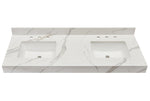 Load image into Gallery viewer, Marseille 60&quot; Double Sink Bathroom Vanity Countertop in Calacatta White Apron
