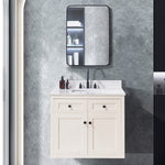 Load image into Gallery viewer, Trento Stone effects Vanity Top in Aosta White with White Sink
