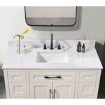 Load image into Gallery viewer, Trento Stone effects Vanity Top in Aosta White with White Sink
