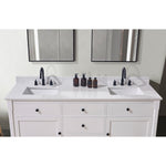 Load image into Gallery viewer, Trento Stone effects Vanity Top in Aosta White with White Sink
