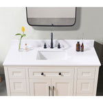 Load image into Gallery viewer, Andalo Stone effects Single Sink Vanity Top in Snow White with White Sink
