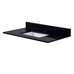 Load image into Gallery viewer, Feltre Stone effects Single Sink Vanity Top in Imperial Black with White Sink
