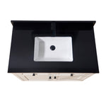 Load image into Gallery viewer, Feltre Stone effects Single Sink Vanity Top in Imperial Black with White Sink
