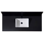 Load image into Gallery viewer, Feltre Stone effects Single Sink Vanity Top in Imperial Black with White Sink
