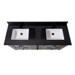 Load image into Gallery viewer, Feltre Stone effects Single Sink Vanity Top in Imperial Black with White Sink
