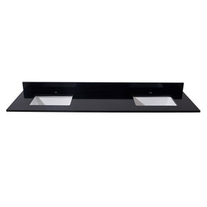 Feltre Stone effects Single Sink Vanity Top in Imperial Black with White Sink