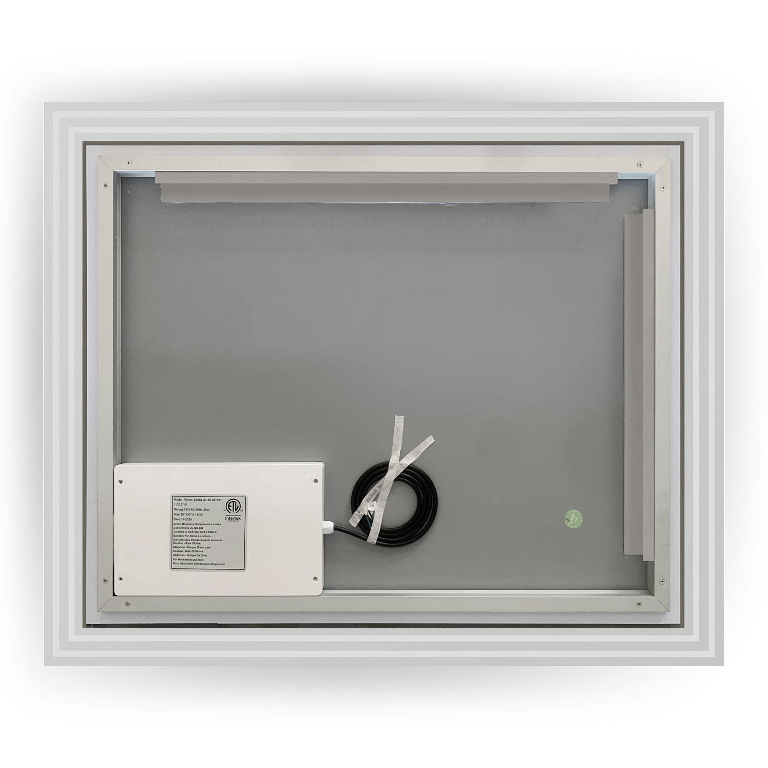 Livorno Rectangle Frameless Modern LED Bathroom Vanity Mirror