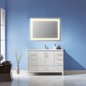 Genova Rectangle Frameless Modern LED Bathroom Vanity Mirror