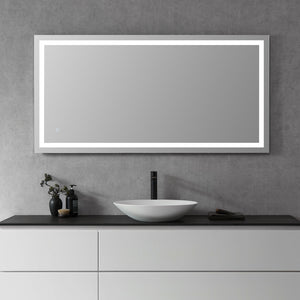 Genova Rectangle Frameless Modern LED Bathroom Vanity Mirror