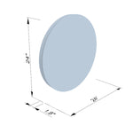 Load image into Gallery viewer, Padova Round Frameless Modern LED Bathroom Vanity Mirror
