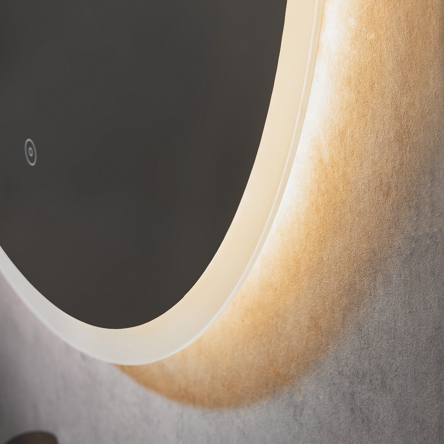 Dimora Round Frameless Modern Bathroom Vanity LED Lighted Wall Mirror