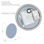 Load image into Gallery viewer, Dimora Round Frameless Modern Bathroom Vanity LED Lighted Wall Mirror
