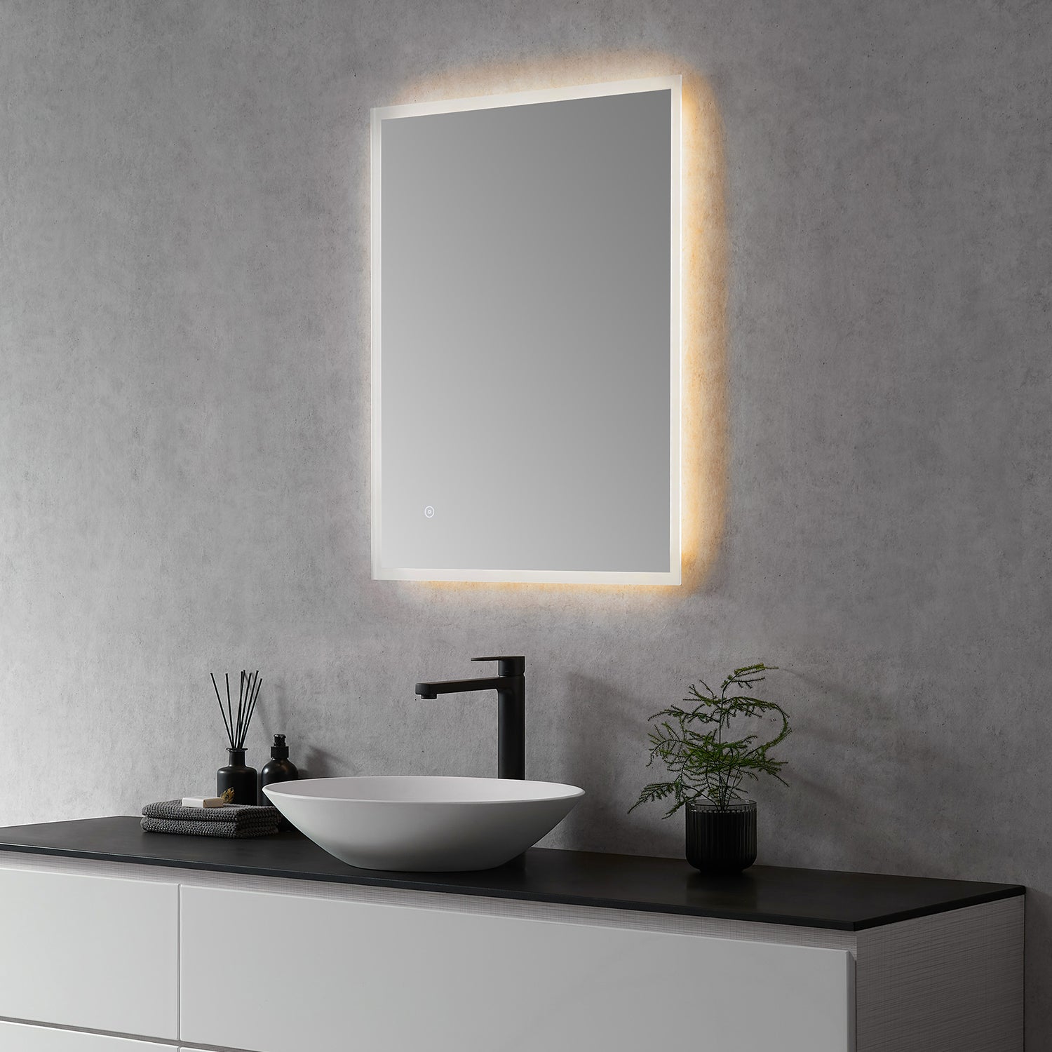 Modern Designed LED Rectangular Bathroom Mirror 