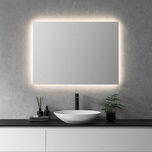 Cassano Rectangle Frameless Modern Bathroom Vanity LED Lighted Wall Mirror