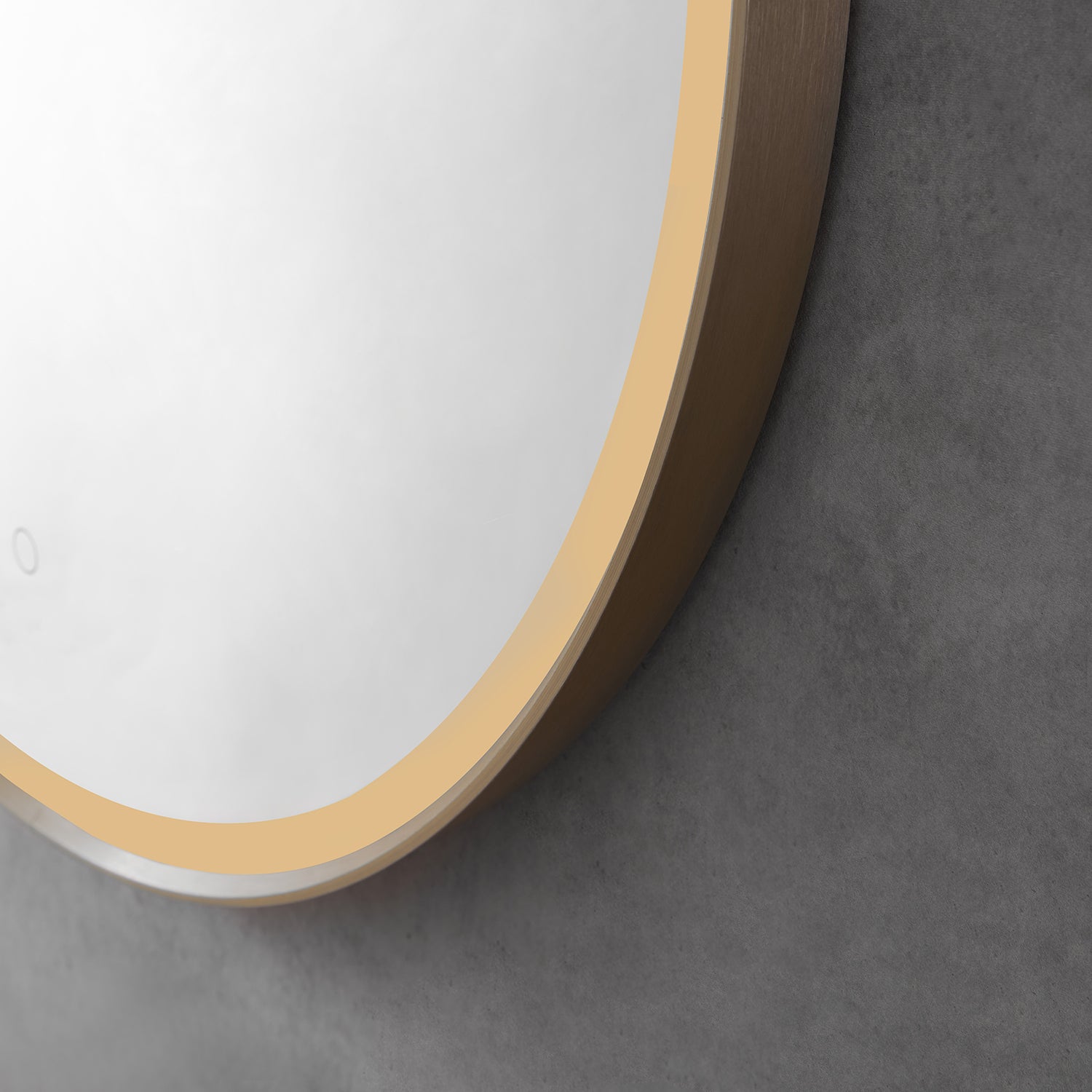 Roccia Round 28" Framed Modern Bathroom Vanity LED Lighted Wall Mirror