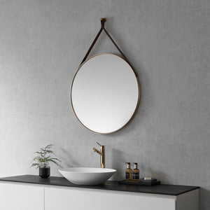 Epoca 28" Circle Bathroom Vanity Aluminum Framed Wall Mirror