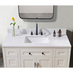 Load image into Gallery viewer, Oderzo Stone effects Single Sink Vanity Top in Aosta White with White Sink
