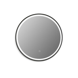 Palme Round 24" Framed Modern Bathroom Vanity LED Lighted Wall Mirror