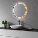 Load image into Gallery viewer, Palme Round 24&quot; Framed Modern Bathroom Vanity LED Lighted Wall Mirror
