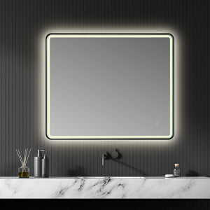 Viaggi Rectangle 36" Framed Modern Bathroom Vanity LED Lighted Wall Mirror