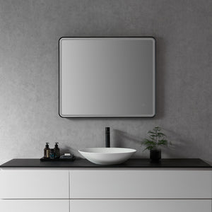 Viaggi Rectangle 36" Framed Modern Bathroom Vanity LED Lighted Wall Mirror