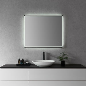Viaggi Rectangle 36" Framed Modern Bathroom Vanity LED Lighted Wall Mirror