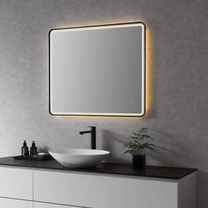 Viaggi Rectangle 36" Framed Modern Bathroom Vanity LED Lighted Wall Mirror