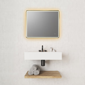 Viaggi Rectangle 36" Framed Modern Bathroom Vanity LED Lighted Wall Mirror
